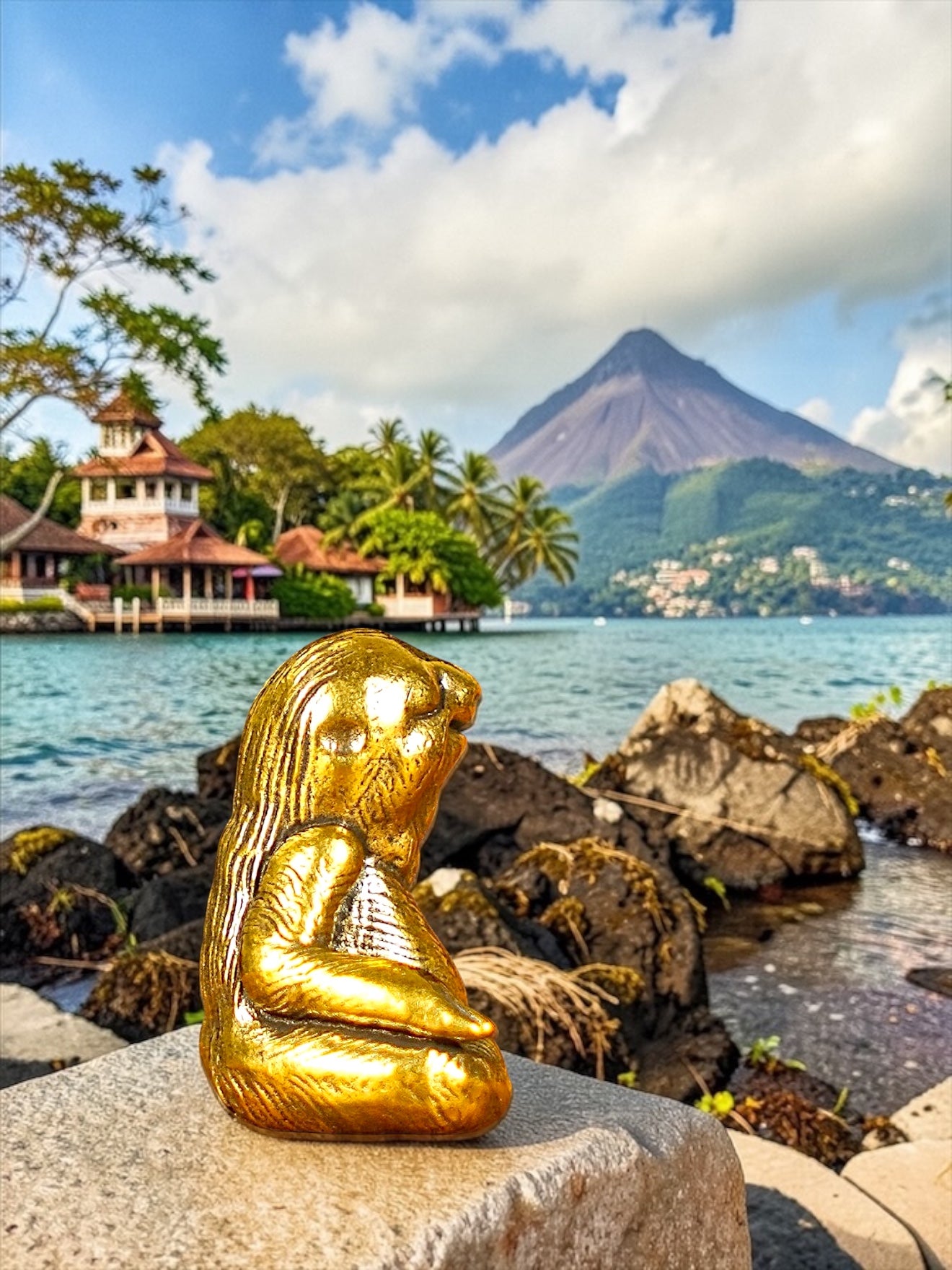 Brass Mini Meditation Sloth Collectible Figurine