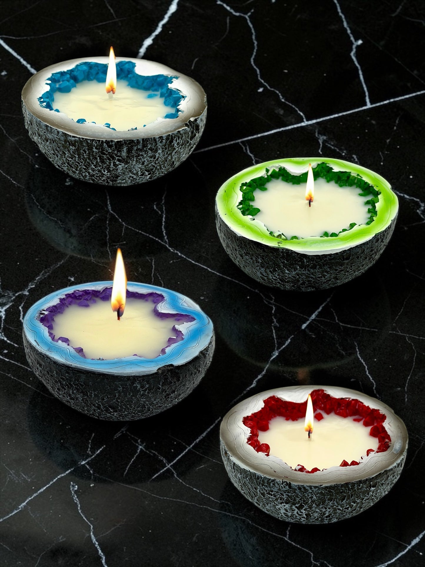 Geode Crystal Lavender Candle