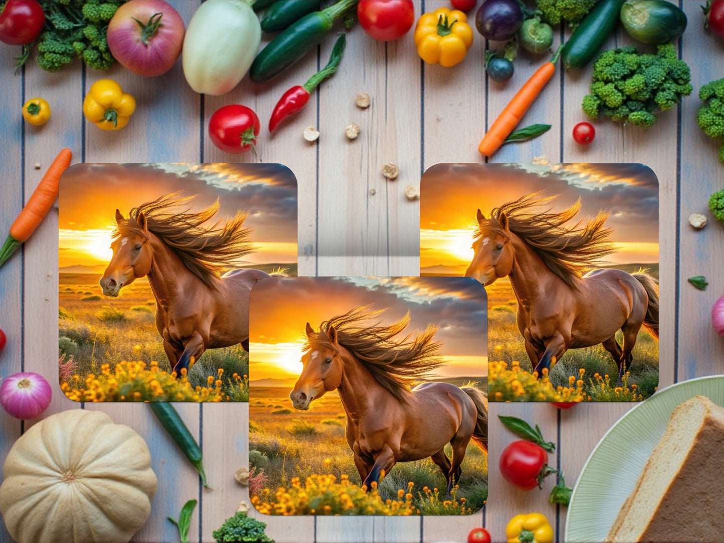 Year Of The Horse Coaster Set