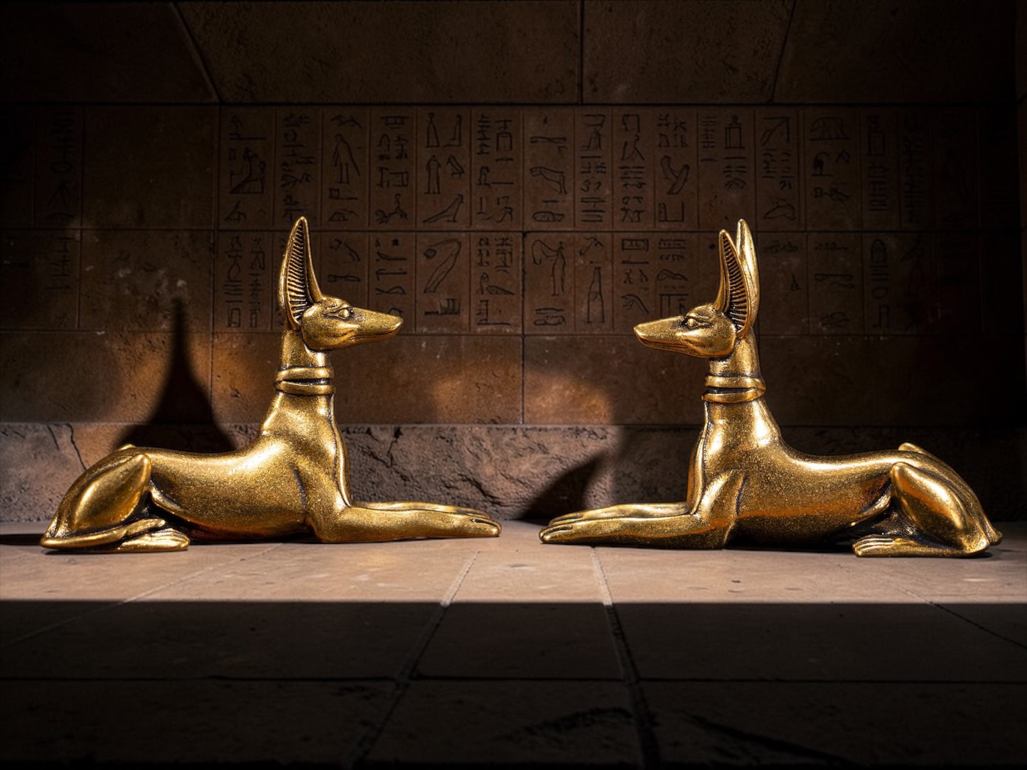 Brass Mini Egyptian Pharaoh Collectible Figurines