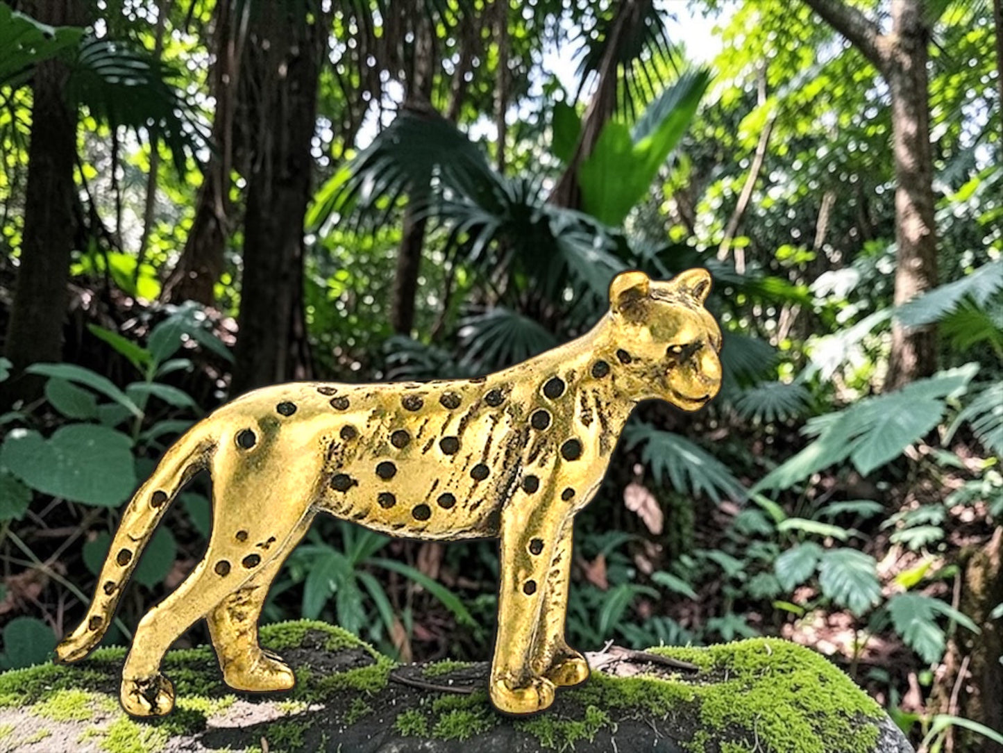 Brass Mini Cheetah Collectible Figurine