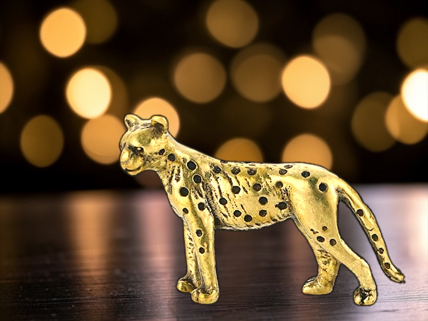 Brass Mini Cheetah Collectible Figurine