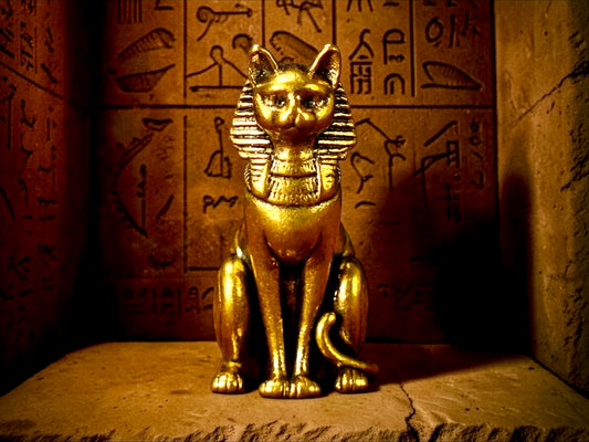 Brass Mini Egyptian Pharaoh Collectible Figurines