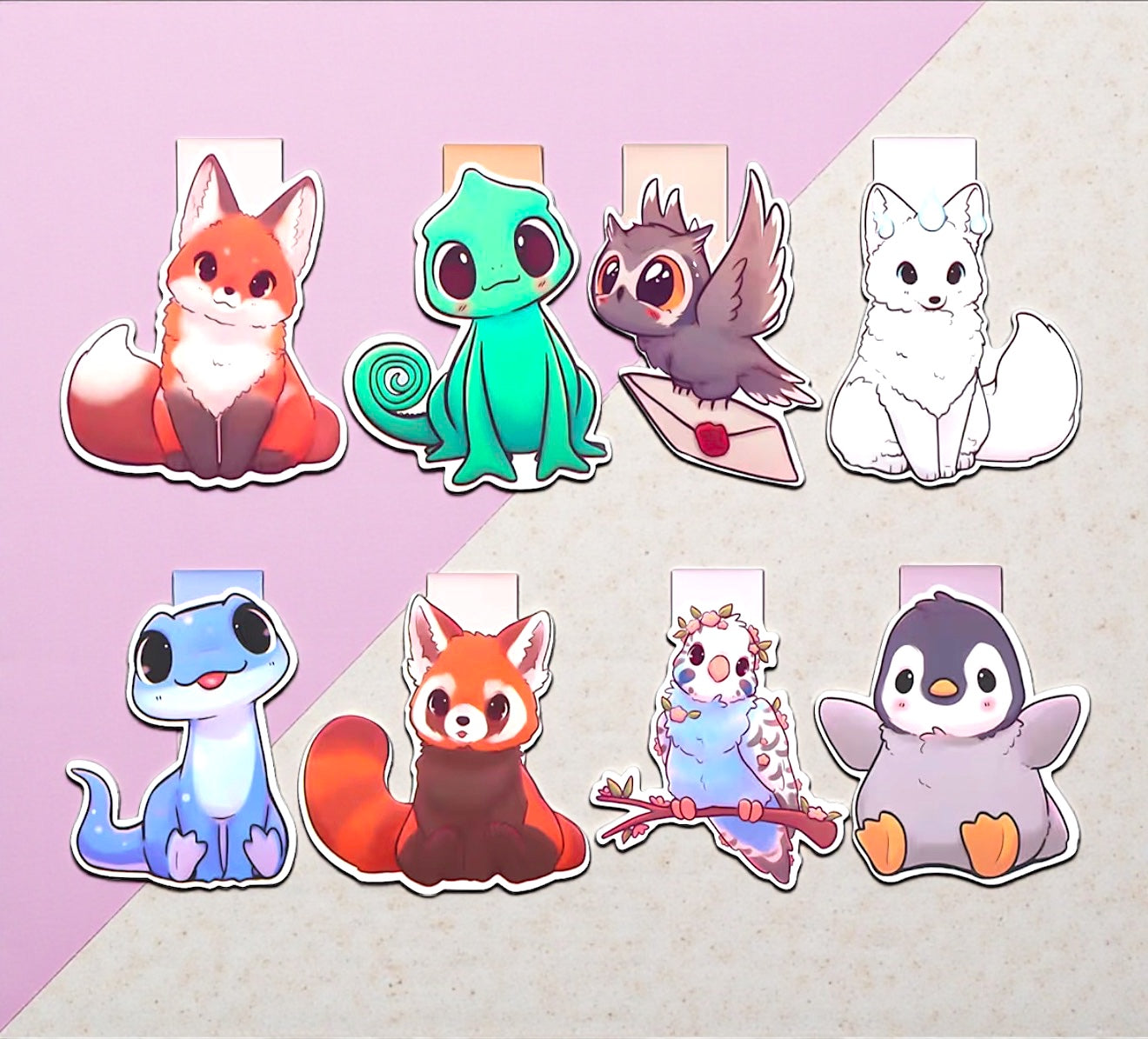 Cute Animal Magnetic Bookmarks
