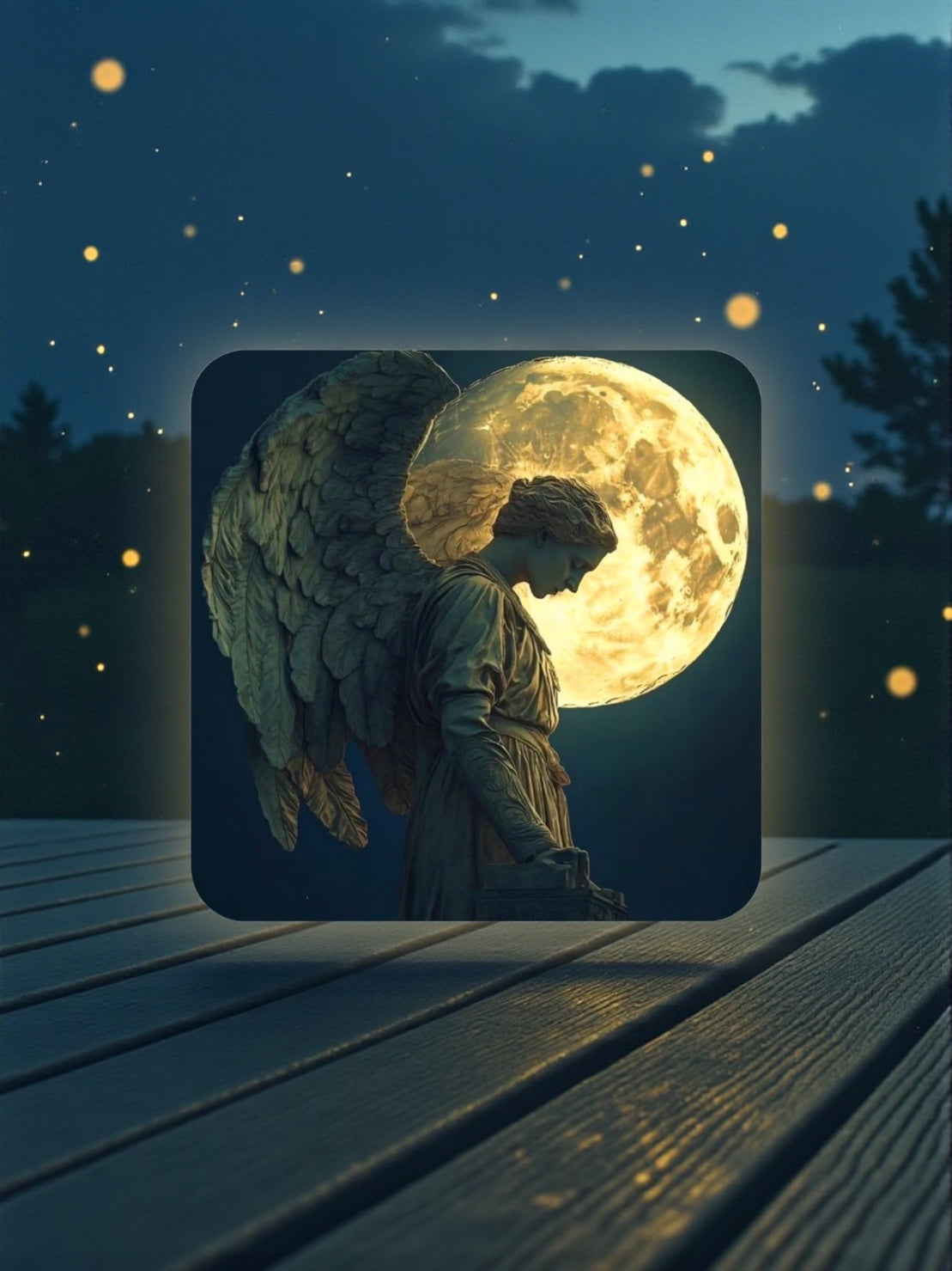 Angel Moon Coaster Set