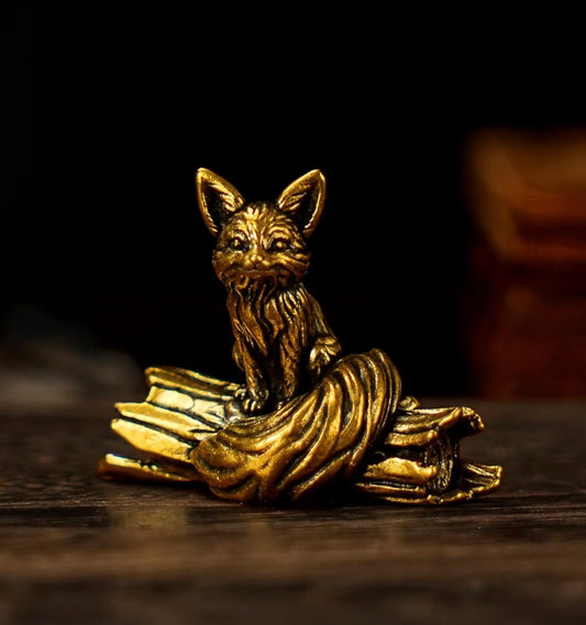 Brass Mini Fox Collectible Figurine