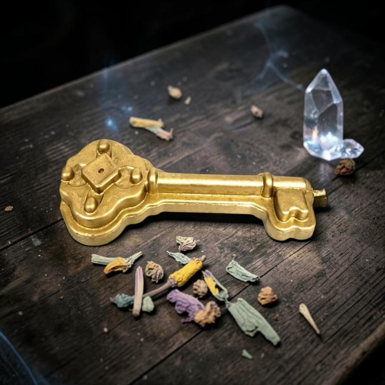 Gold Key Shaped Candle - Ritual Spell Candle