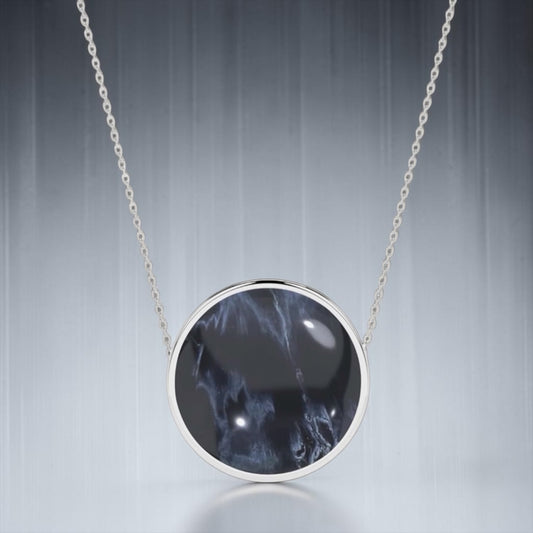 Sterling Silver Pietersite Crystal Slider Pendant Necklace