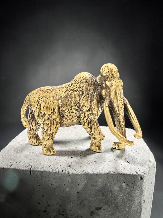 Brass Mini Wolly Mammoth Collectible Figurine