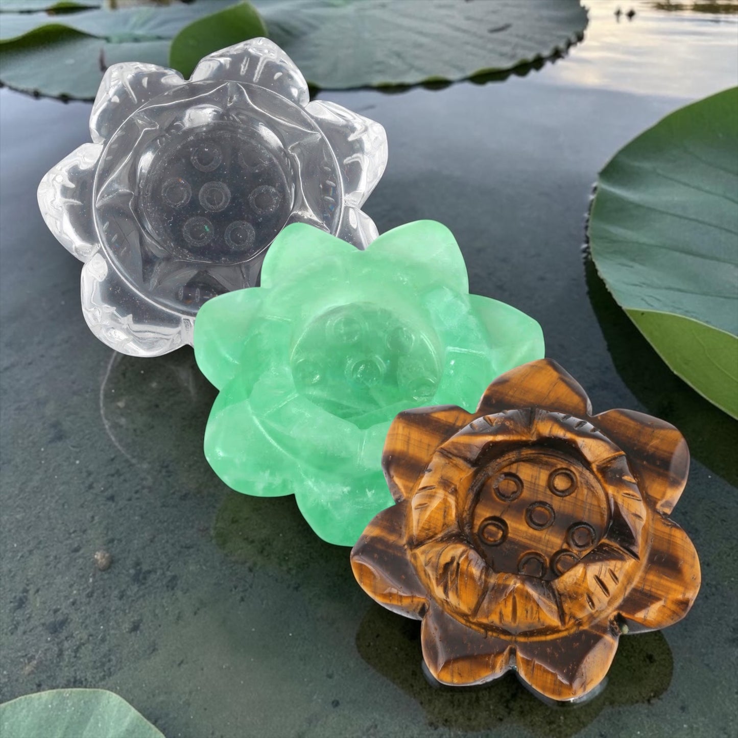 Crystal Sphere Holder Lotus Shaped