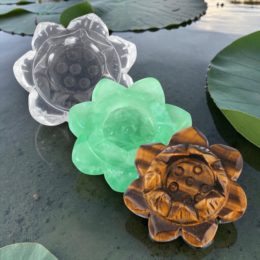 Crystal Sphere Holder Lotus Shaped