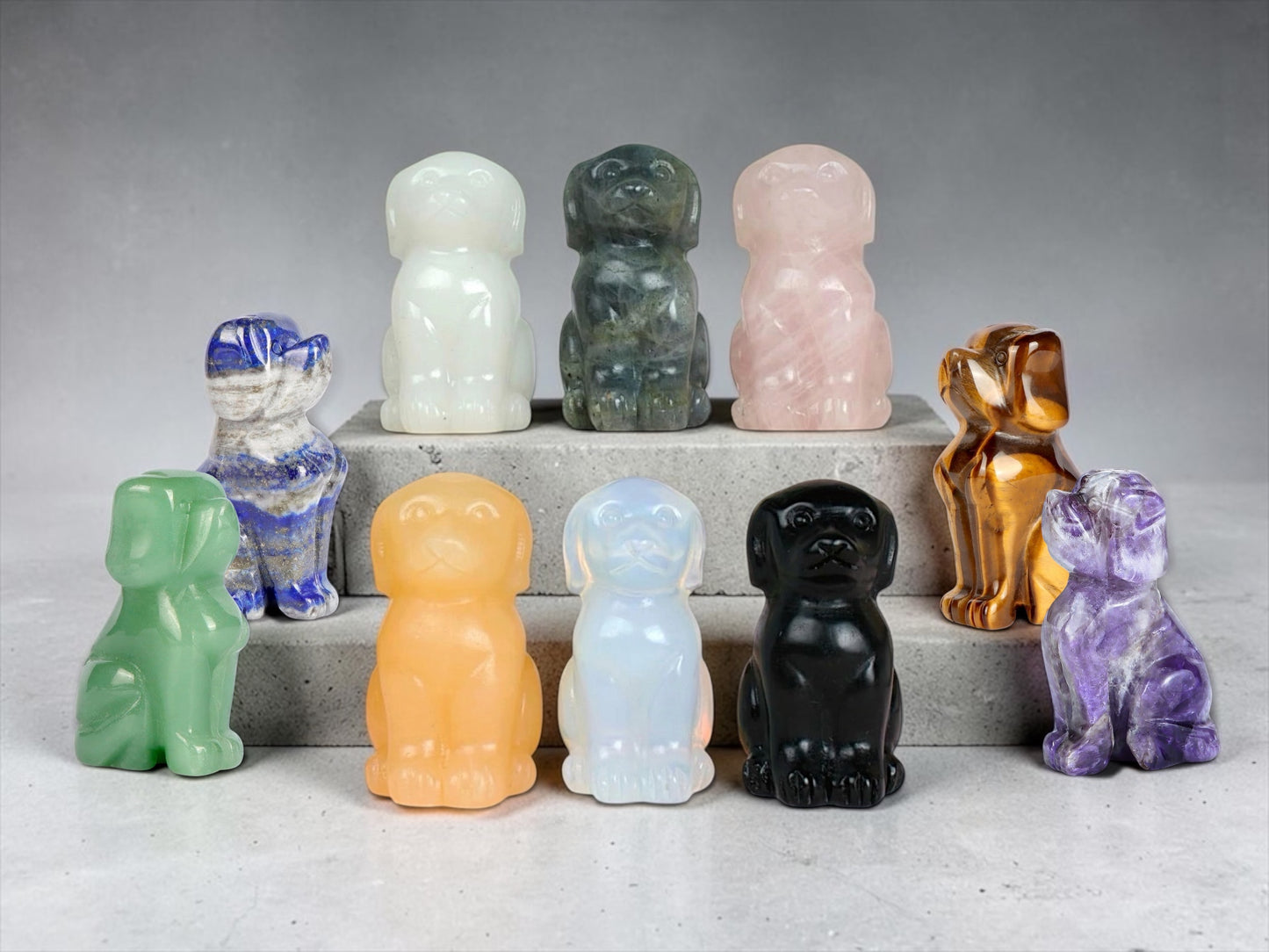 Crystal Dog Figurines