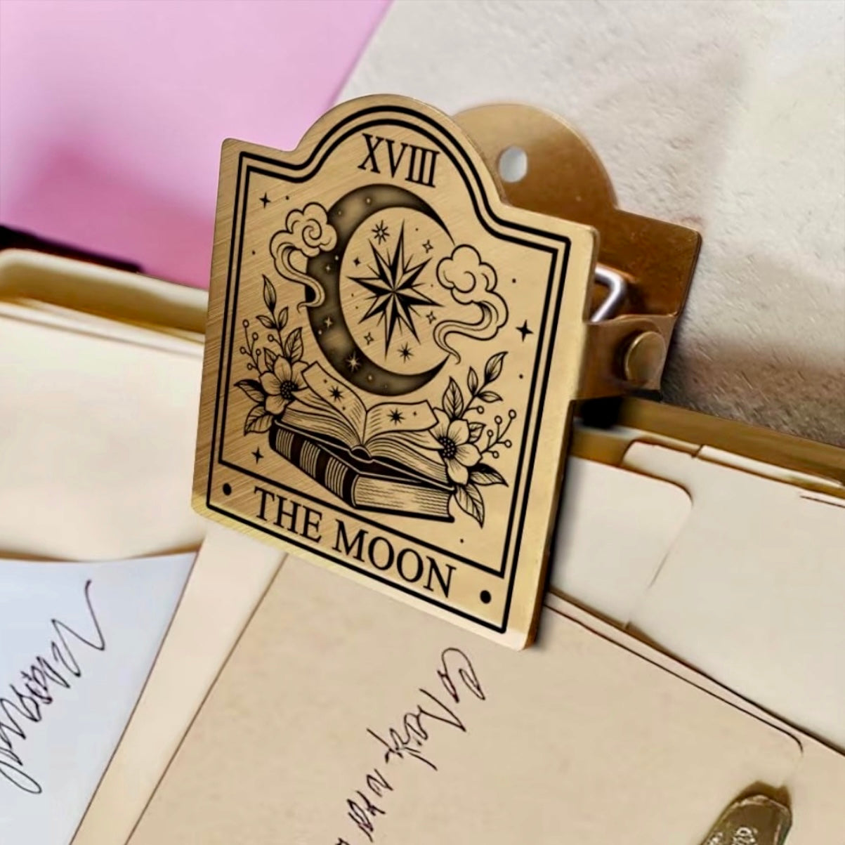 Vintage Metal Witchy Book Journal Clips