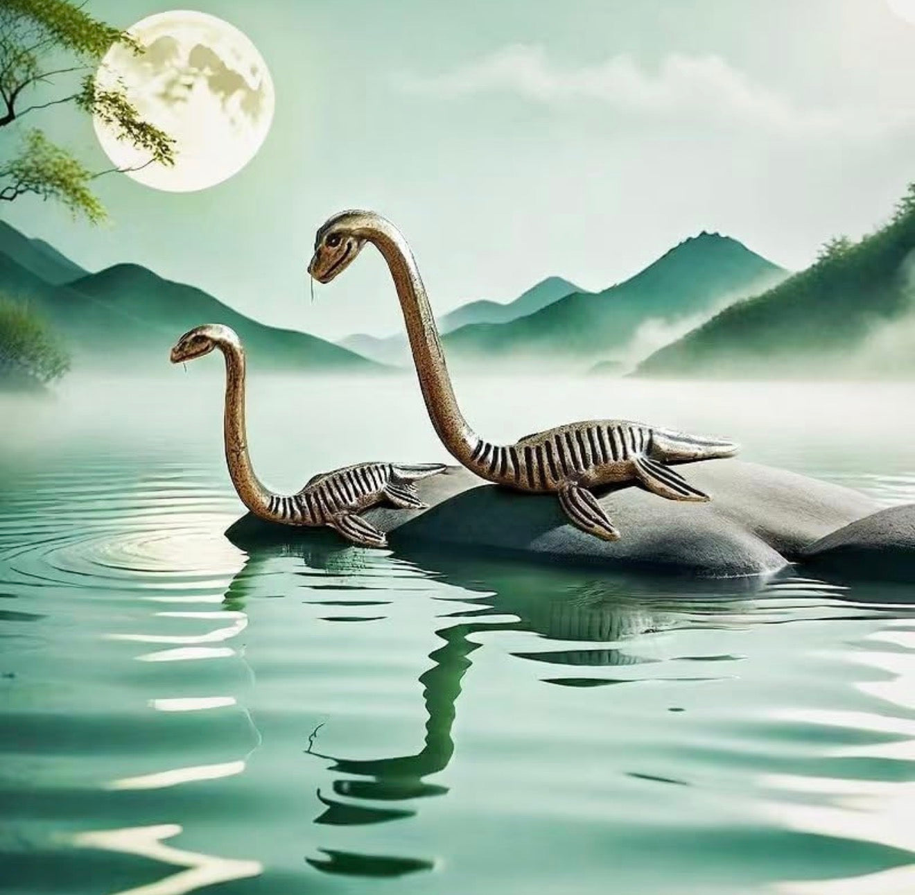 Brass Mini Lochness Collectible Figurines