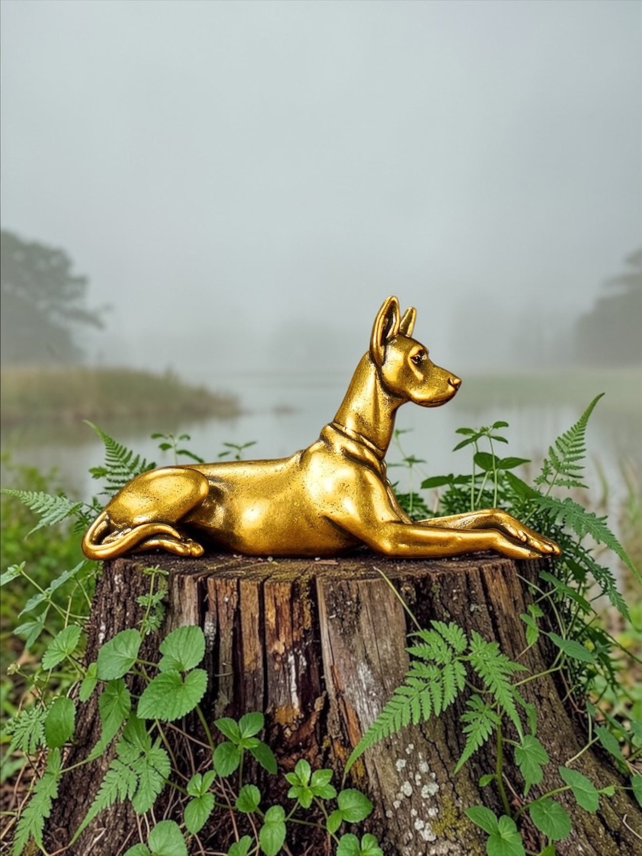 Brass Mini Doberman Collectible Figurine