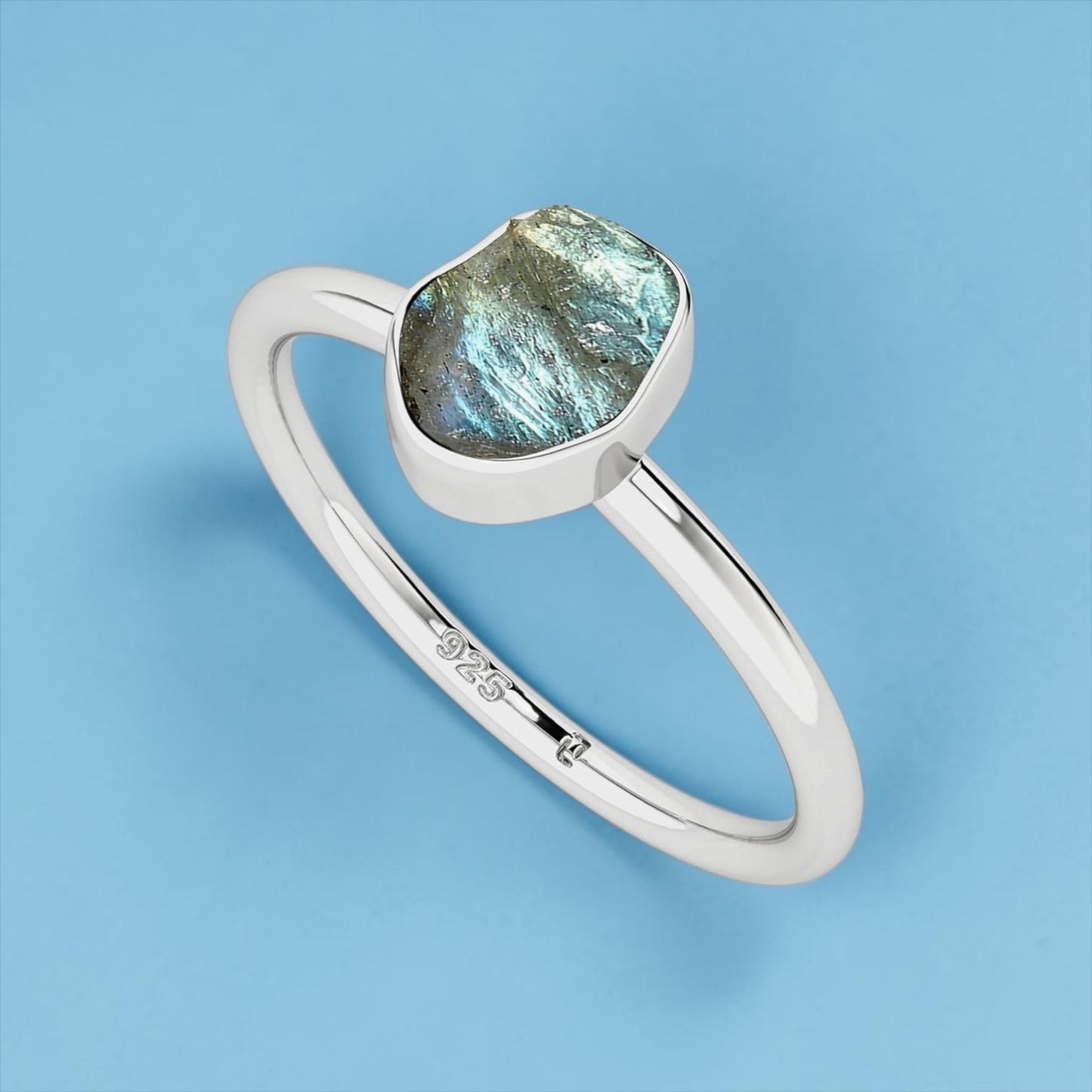 Natural Raw Gemstone Stackable Ring