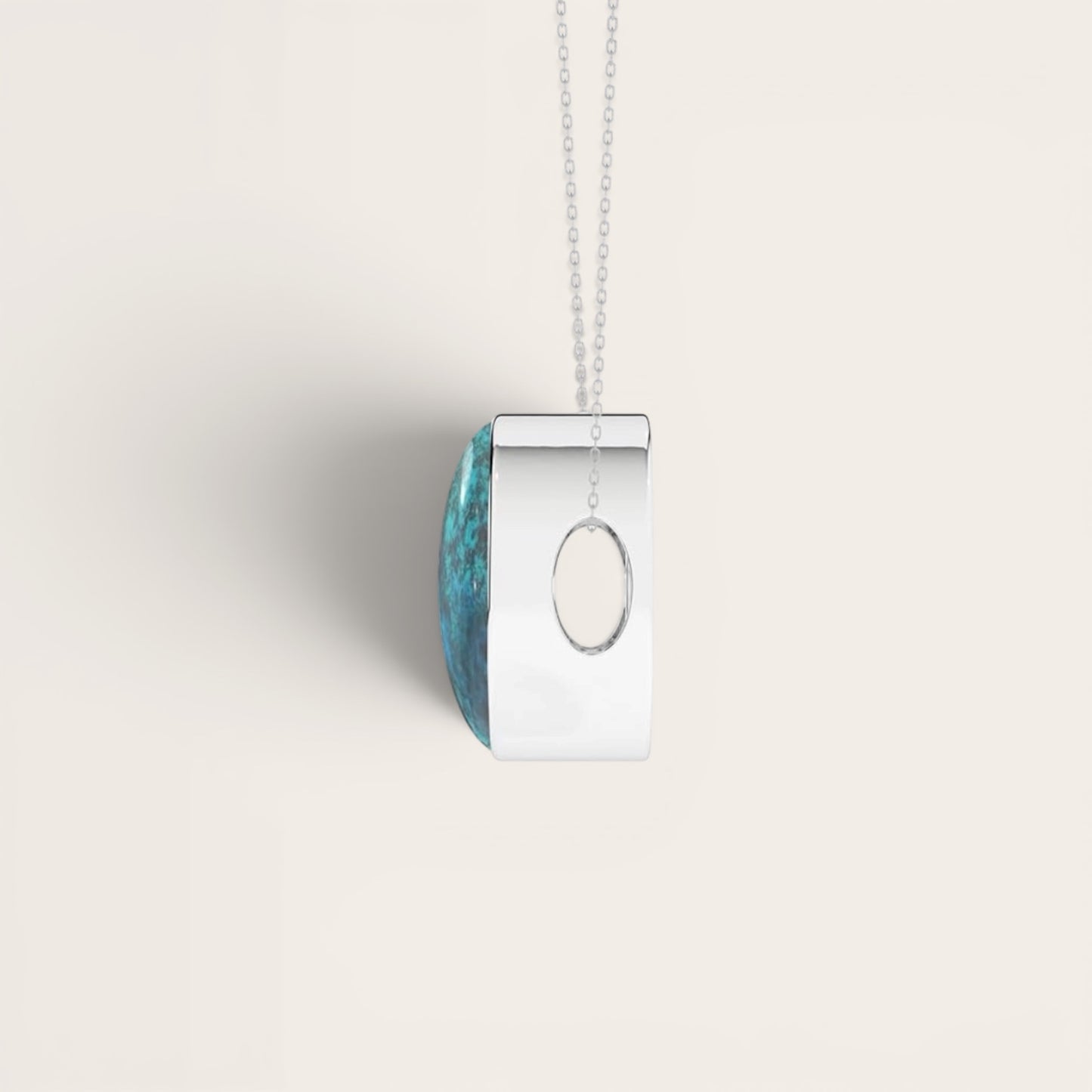 Sterling Silver Shattuckite Crystal Slider Pendant Necklace