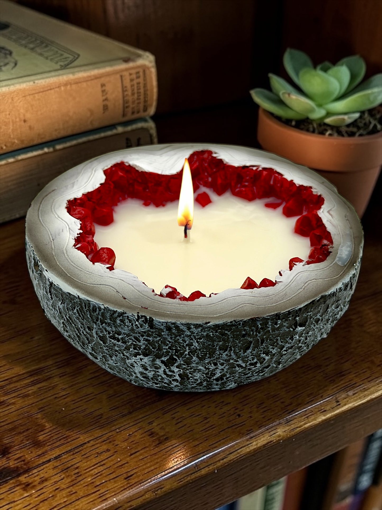 Geode Crystal Lavender Candle