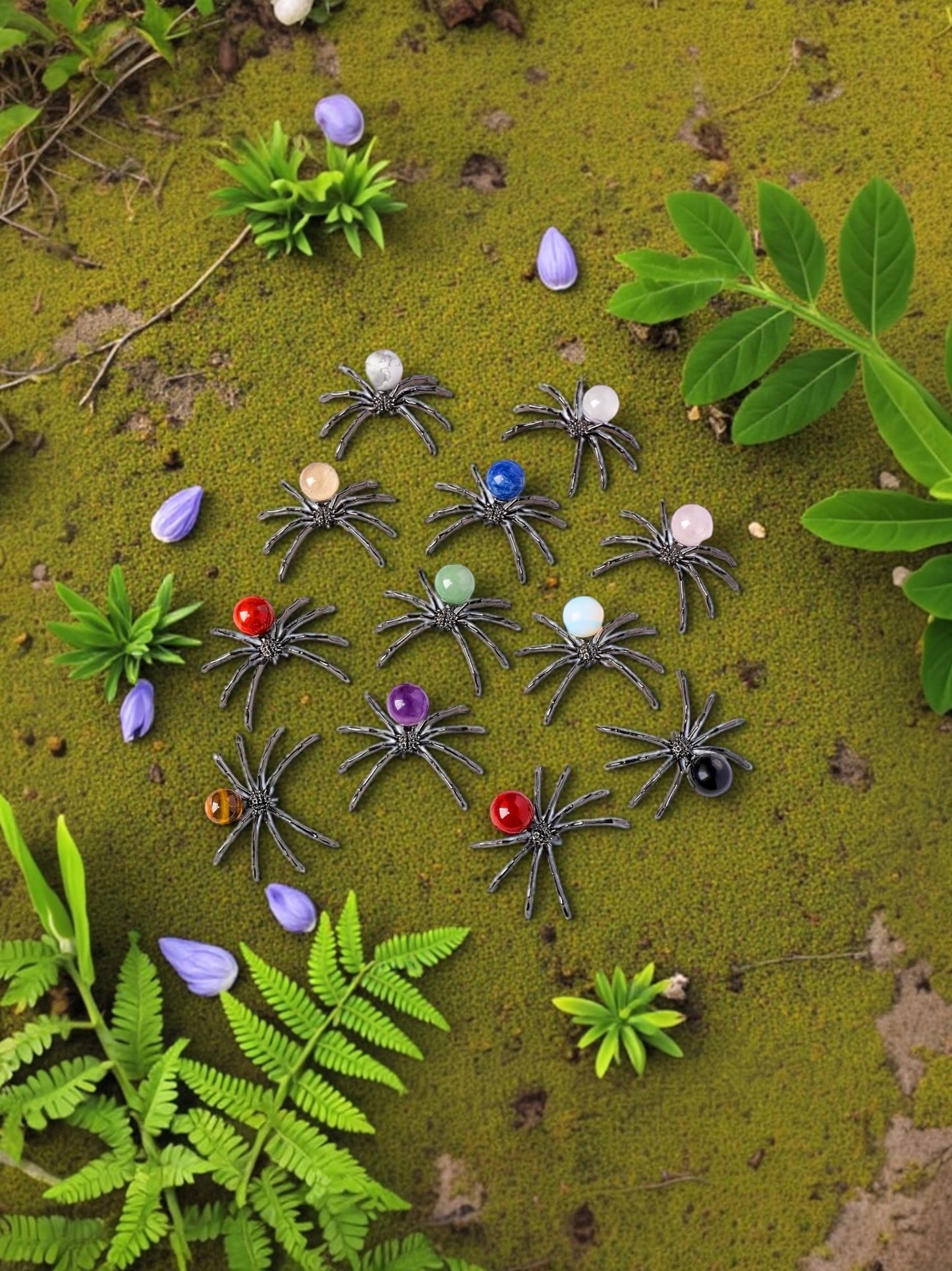 Spider Crystal Ball Figures