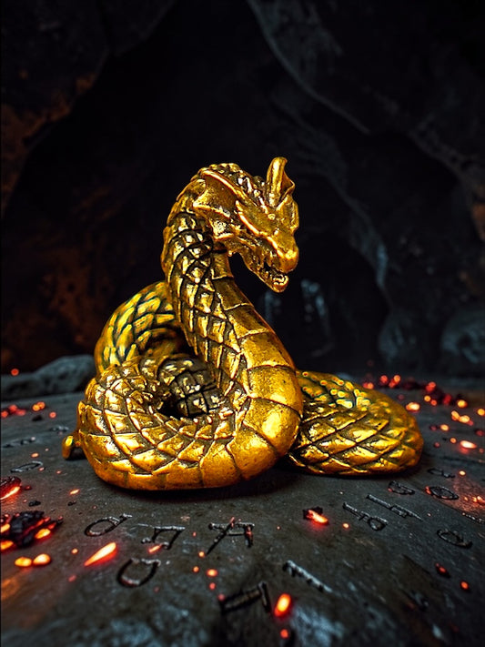 Brass Mini Snake Dragon Collectible Figurine