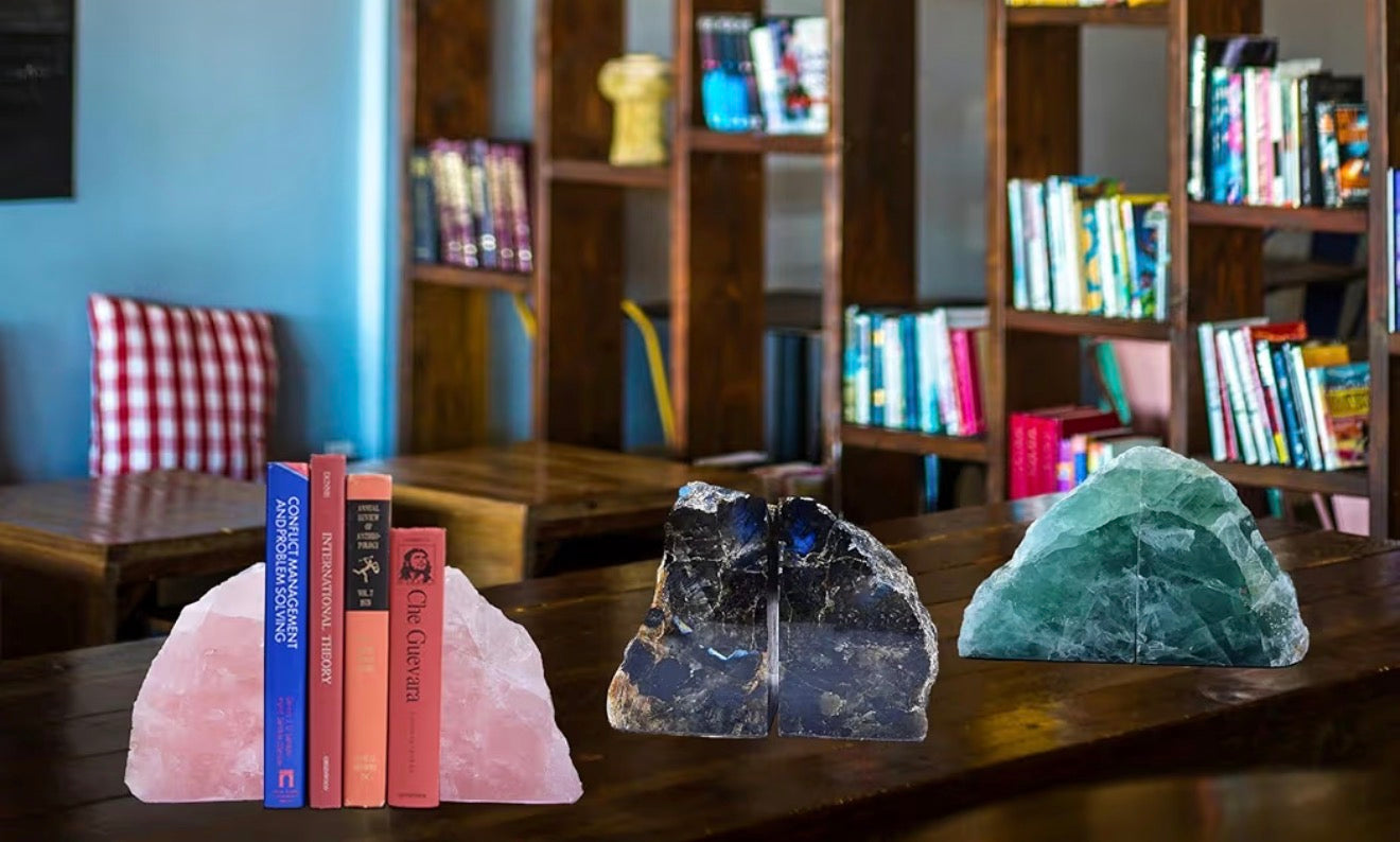 Heavy Duty Crystal Bookends