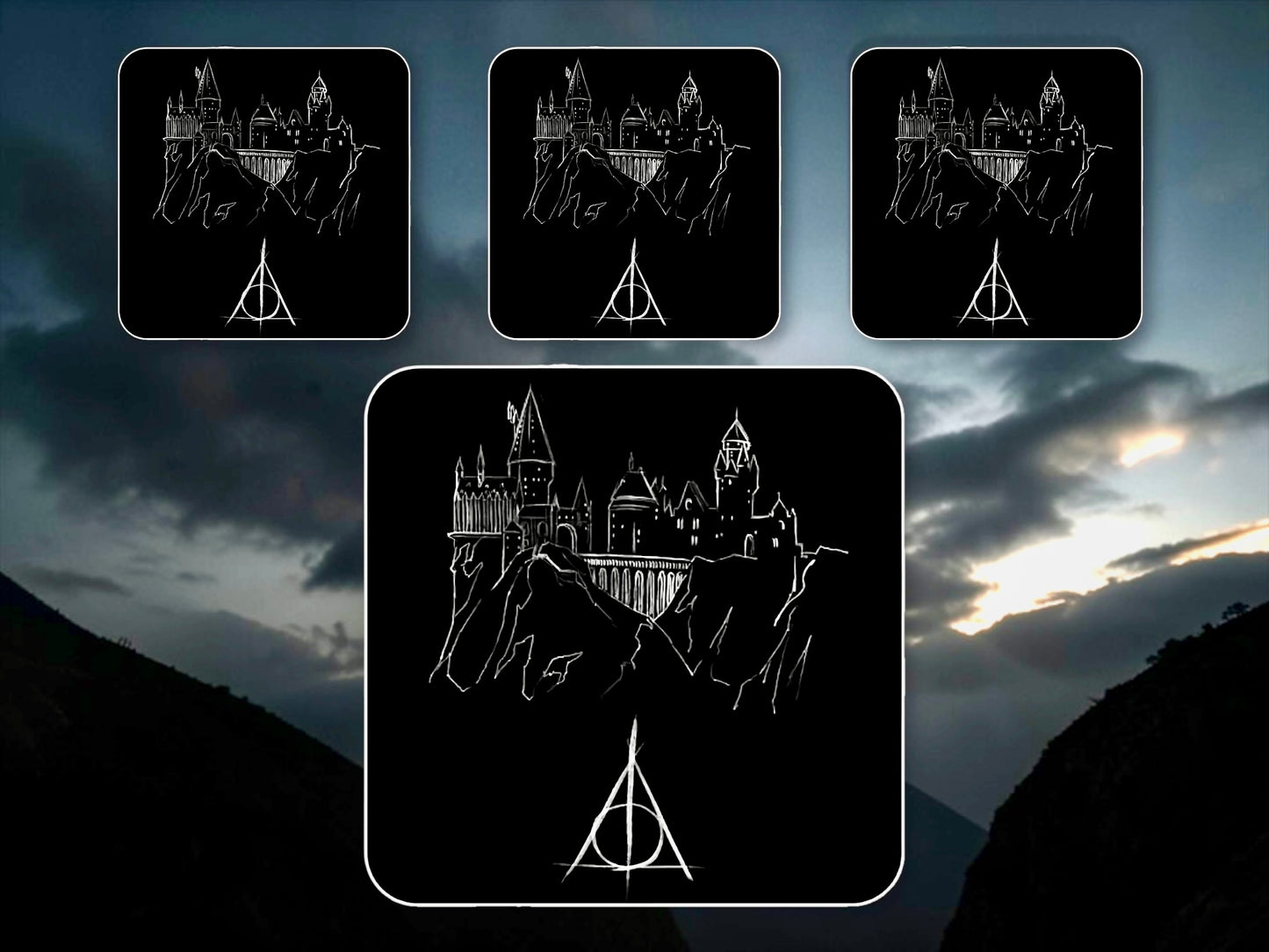 Harry Potter Castle Coaster Set
