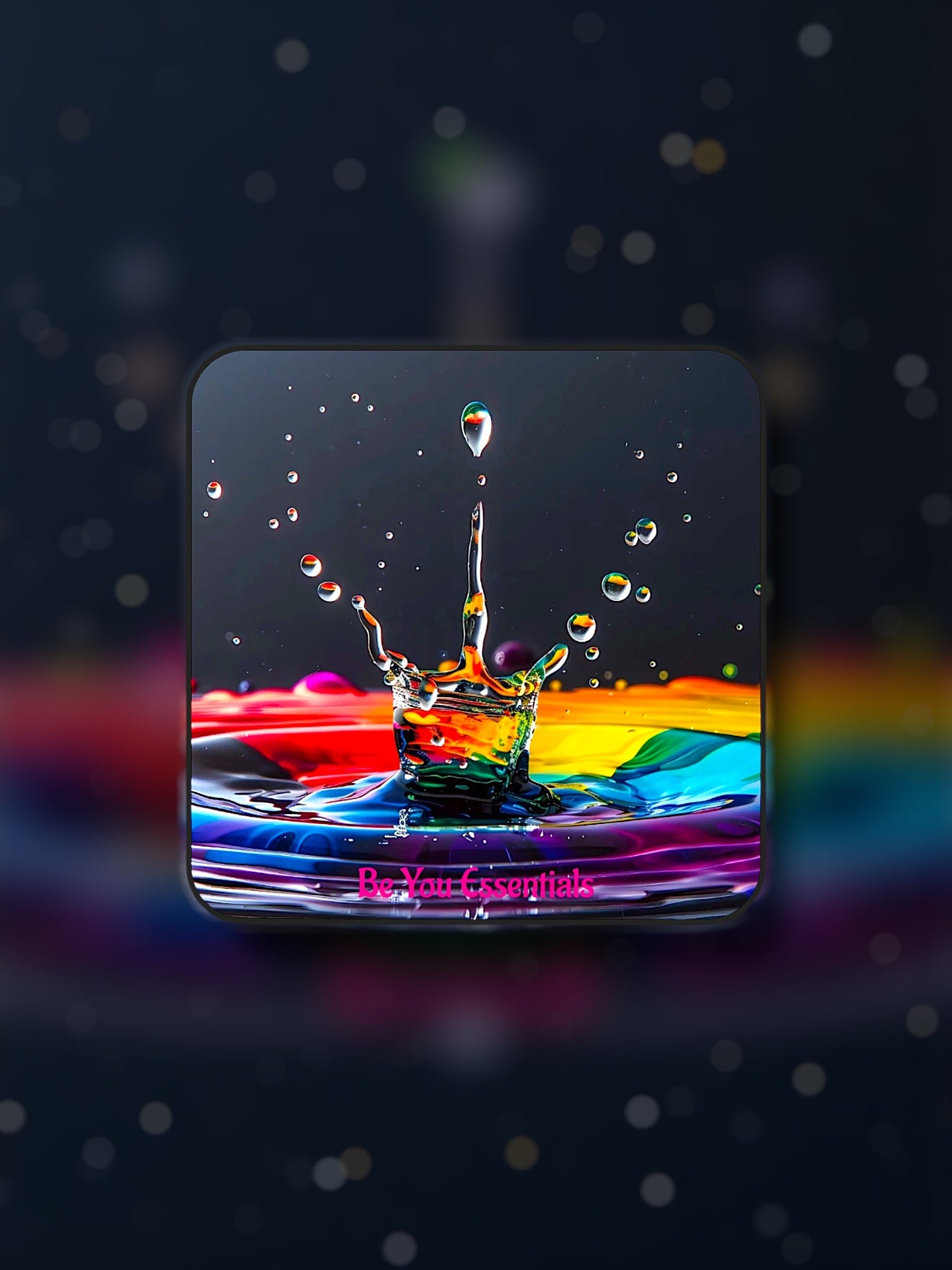 Rainbow Waterdrops Coaster Set