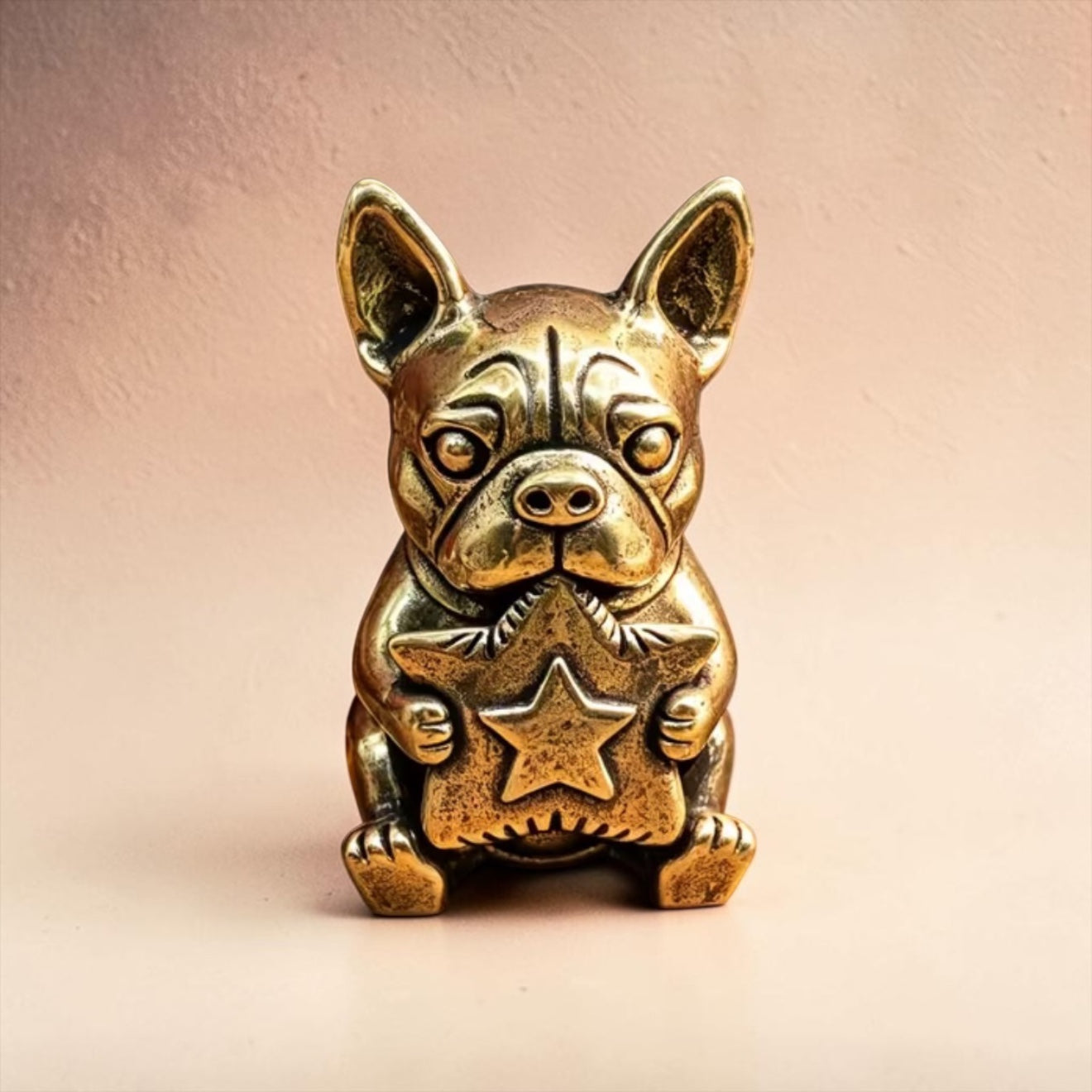 Brass Mini Dog Star Collectible Figurine