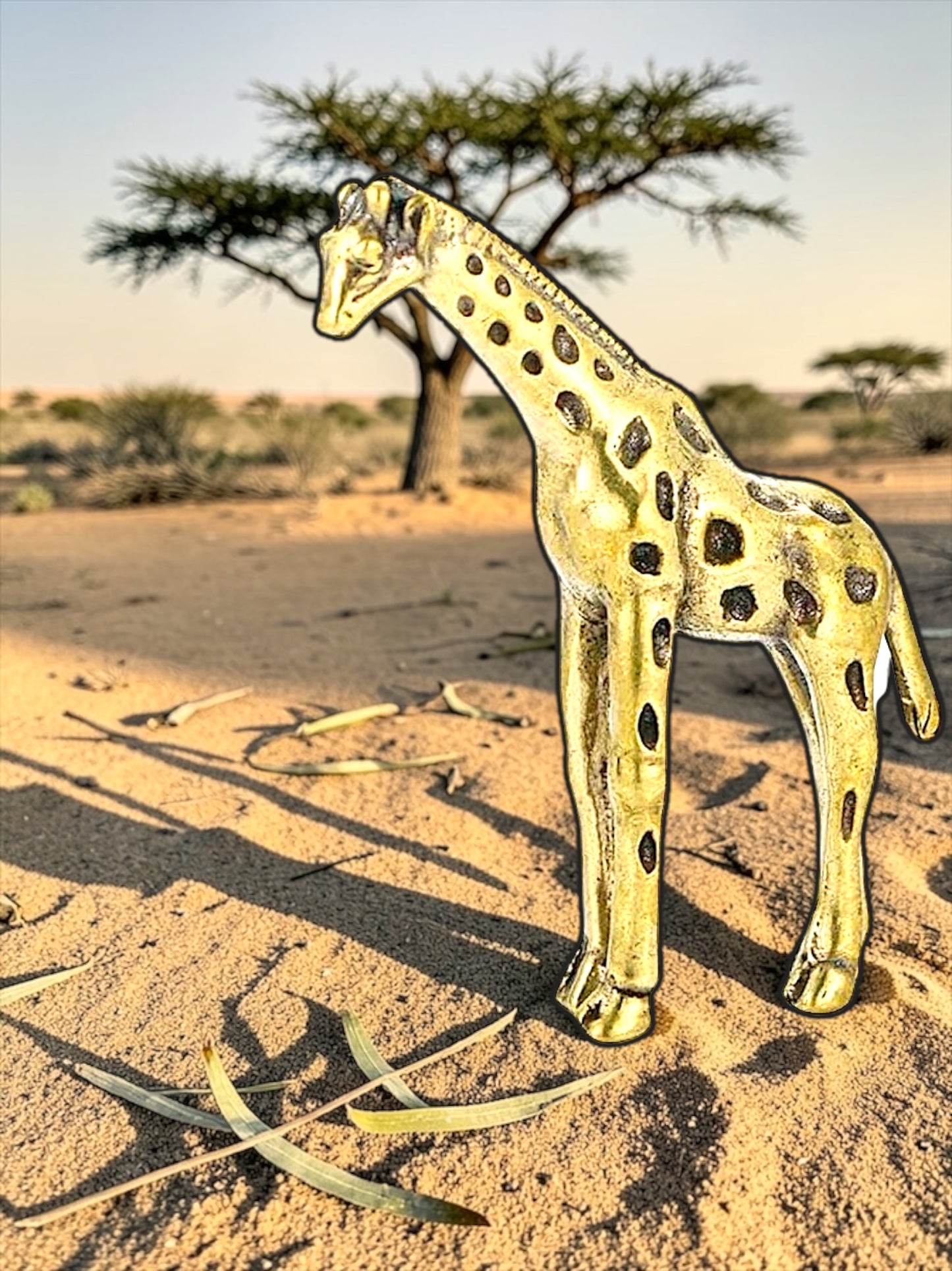 Brass Mini Giraffe Collectible Figurine