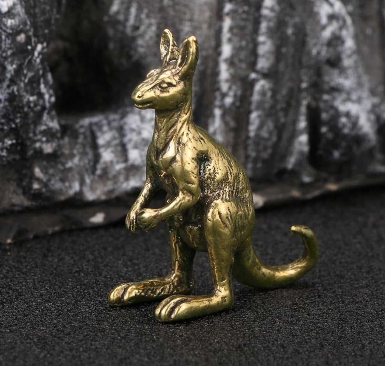 Brass Mini Kangaroo Collectible Figurine