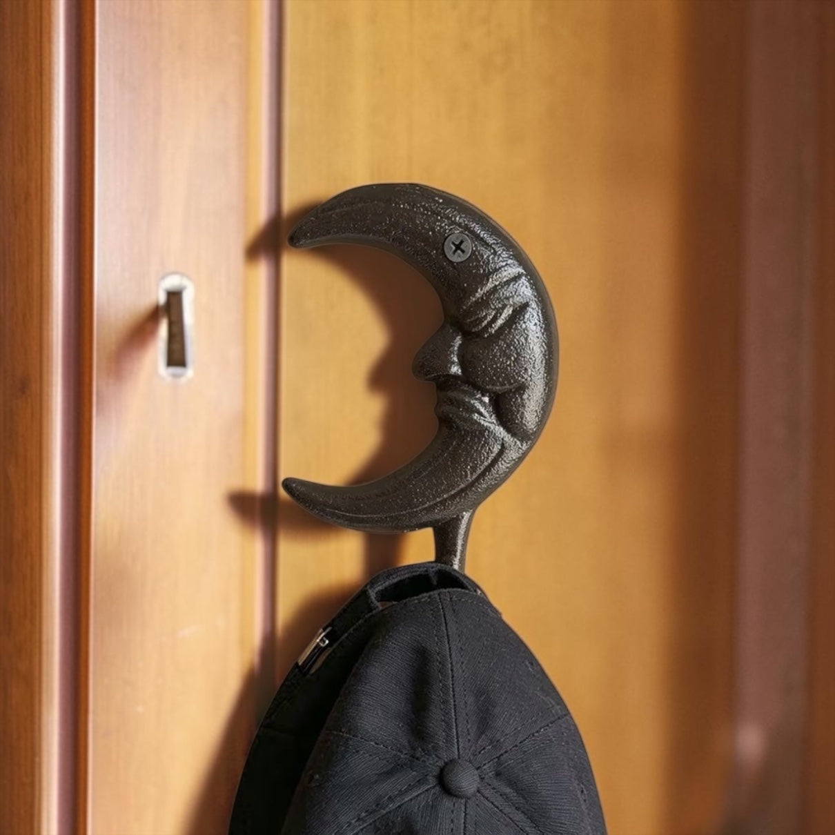 Vintage Cast Iron Sun & Moon Coat Hooks
