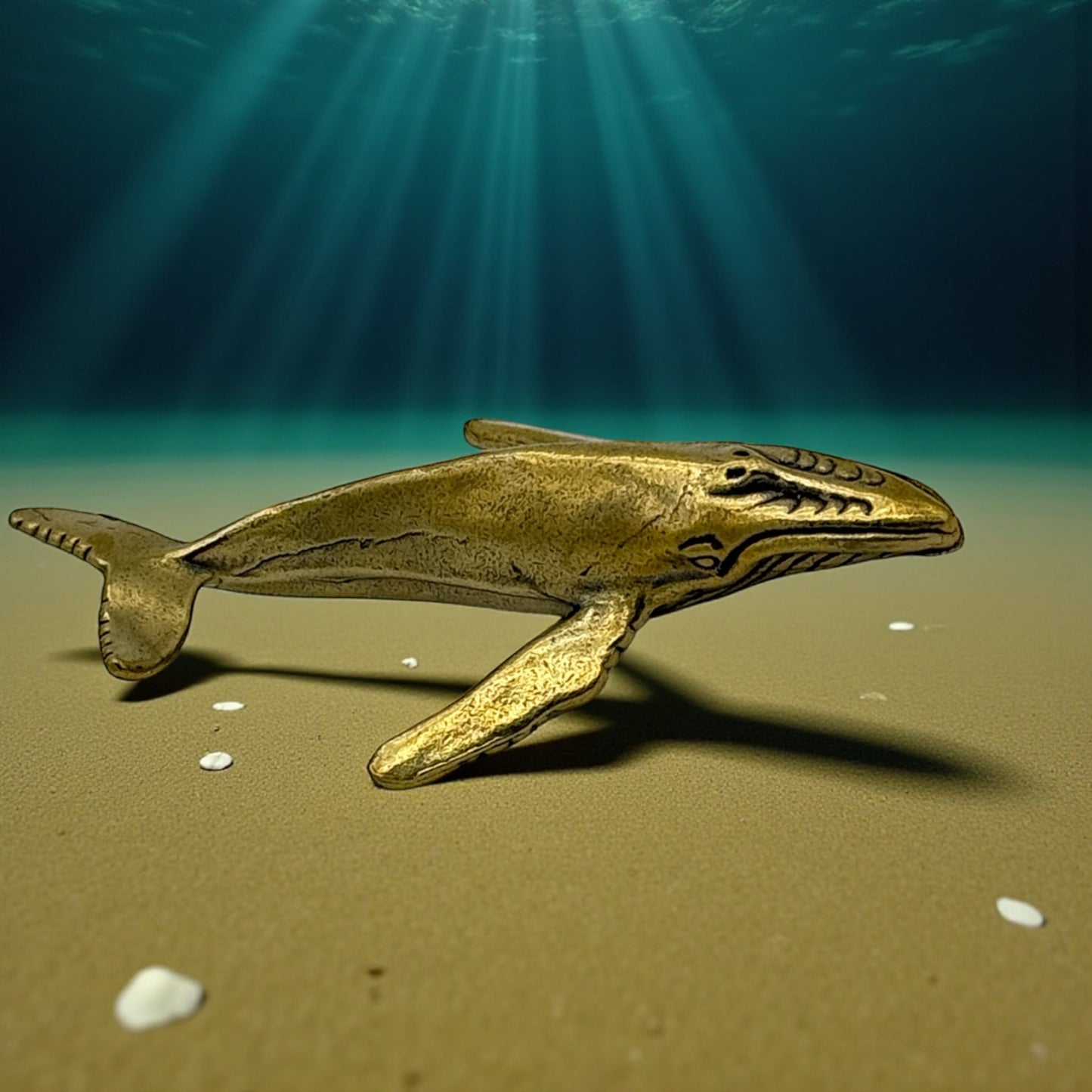 Vintage Brass Ocean Figures