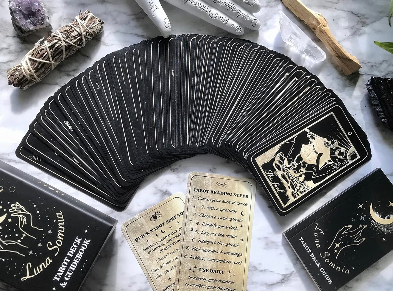 Shores Of The Moon Tarot Deck with Guildbook - Full 78 Tarot Deck