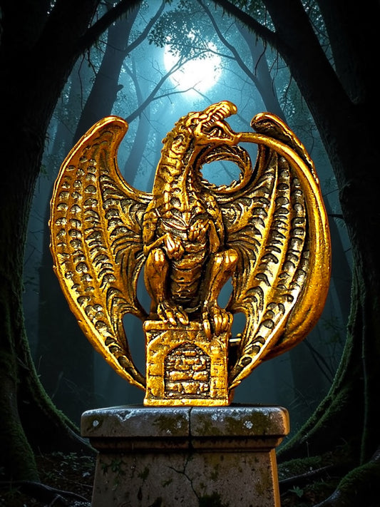 Brass Mini Giant Wing Dragon Collectible Figurine