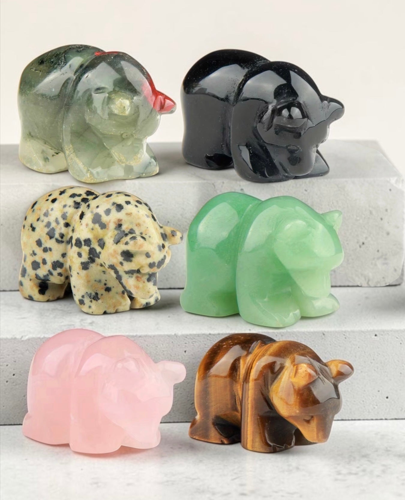Crystal Bear Figurines
