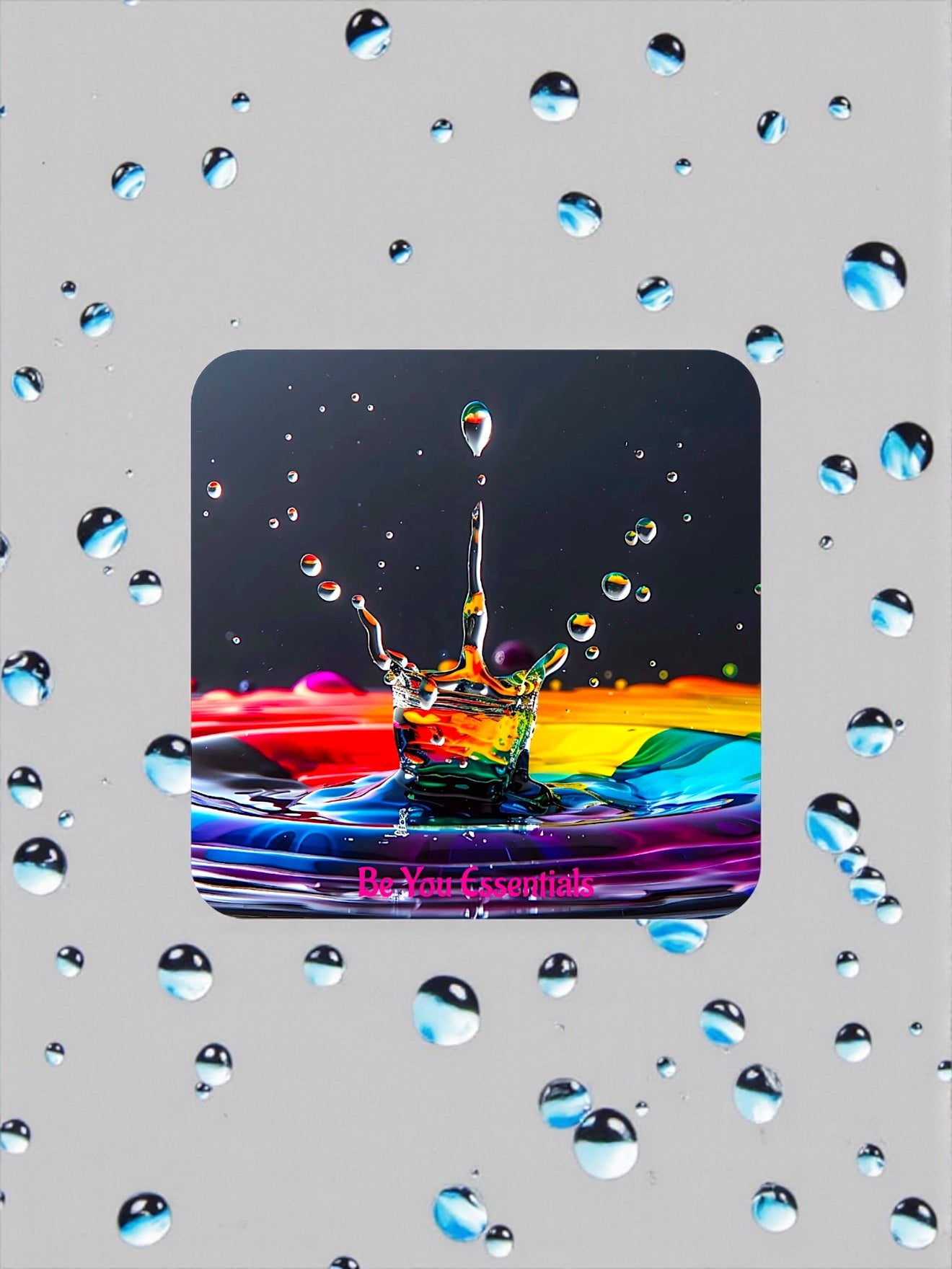 Rainbow Waterdrops Coaster Set
