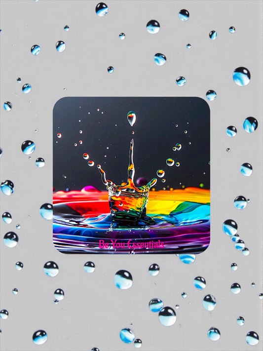 Rainbow Waterdrops Coaster Set