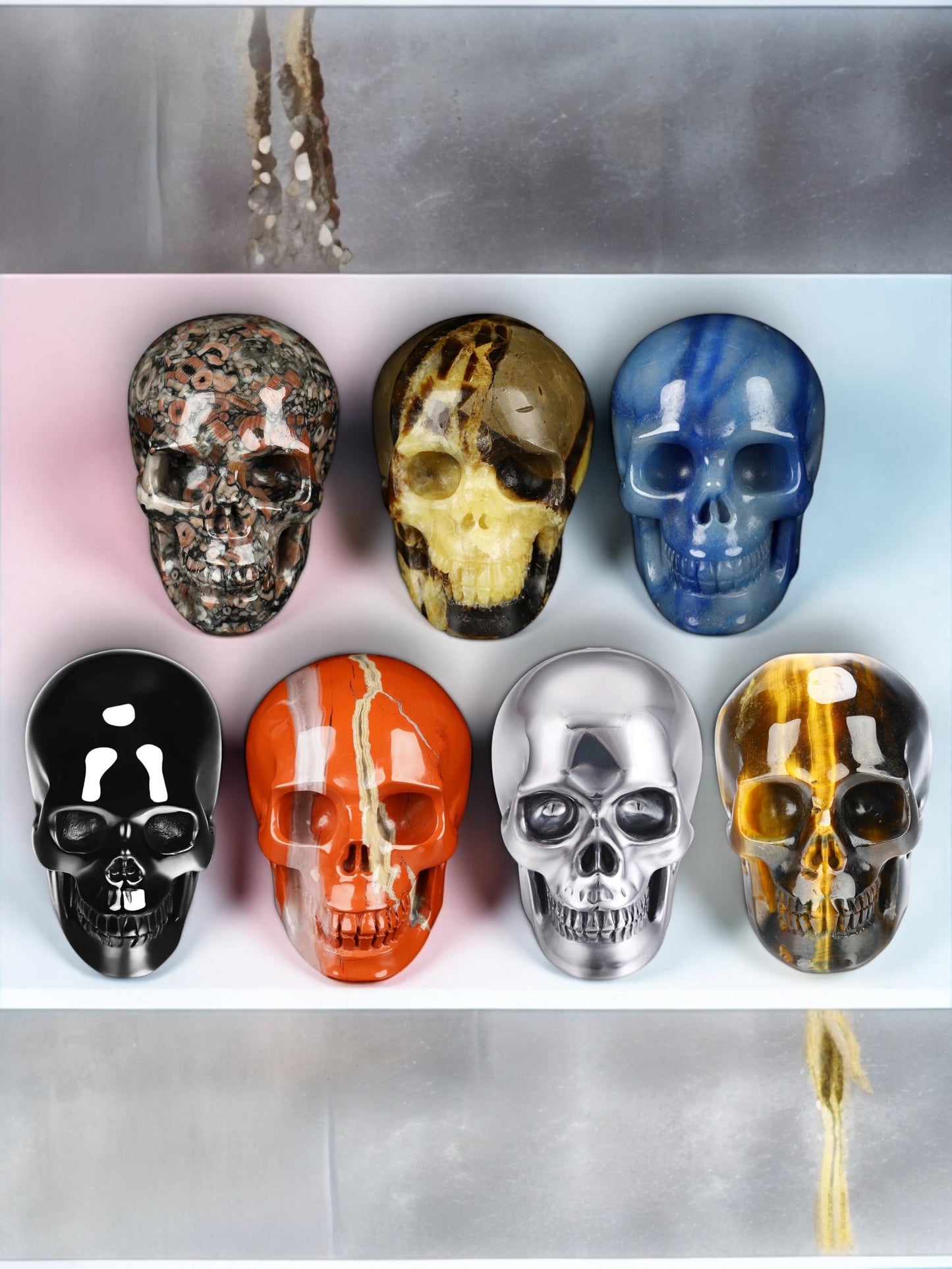 Crystal Skull Head Figurines