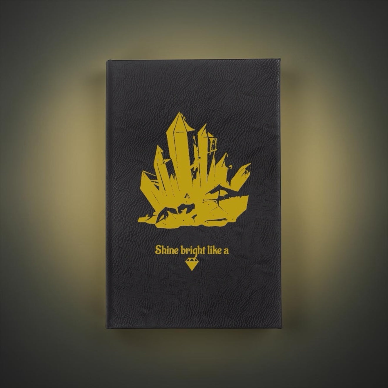 Faux Leather Lined Journal: Shine Bright