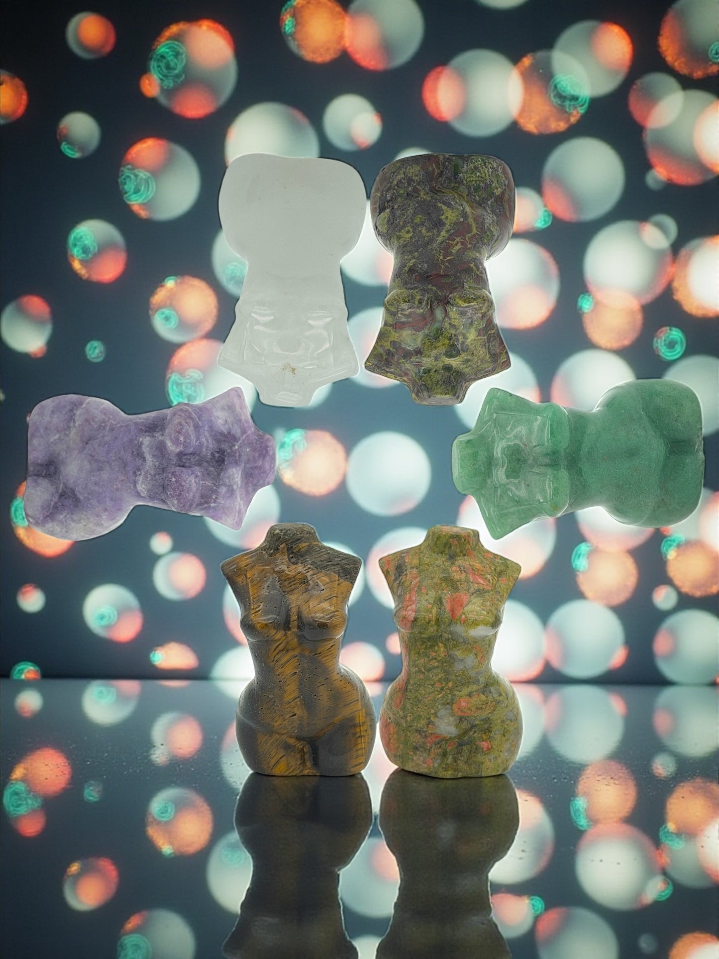 Crystal Female Bust Figurines