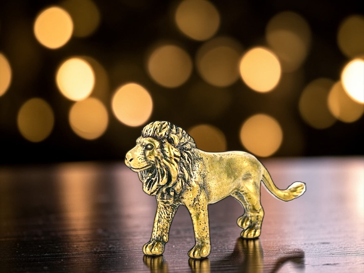 Brass Mini Lion Collectible Figurine
