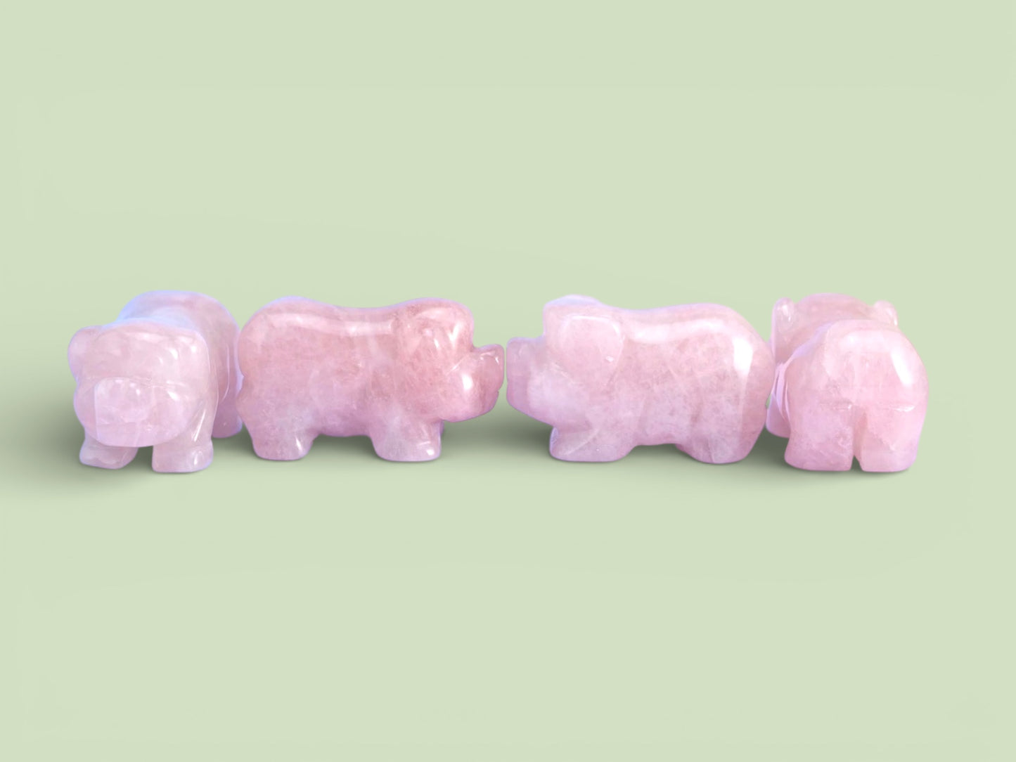 Crystal Pigs Figurines