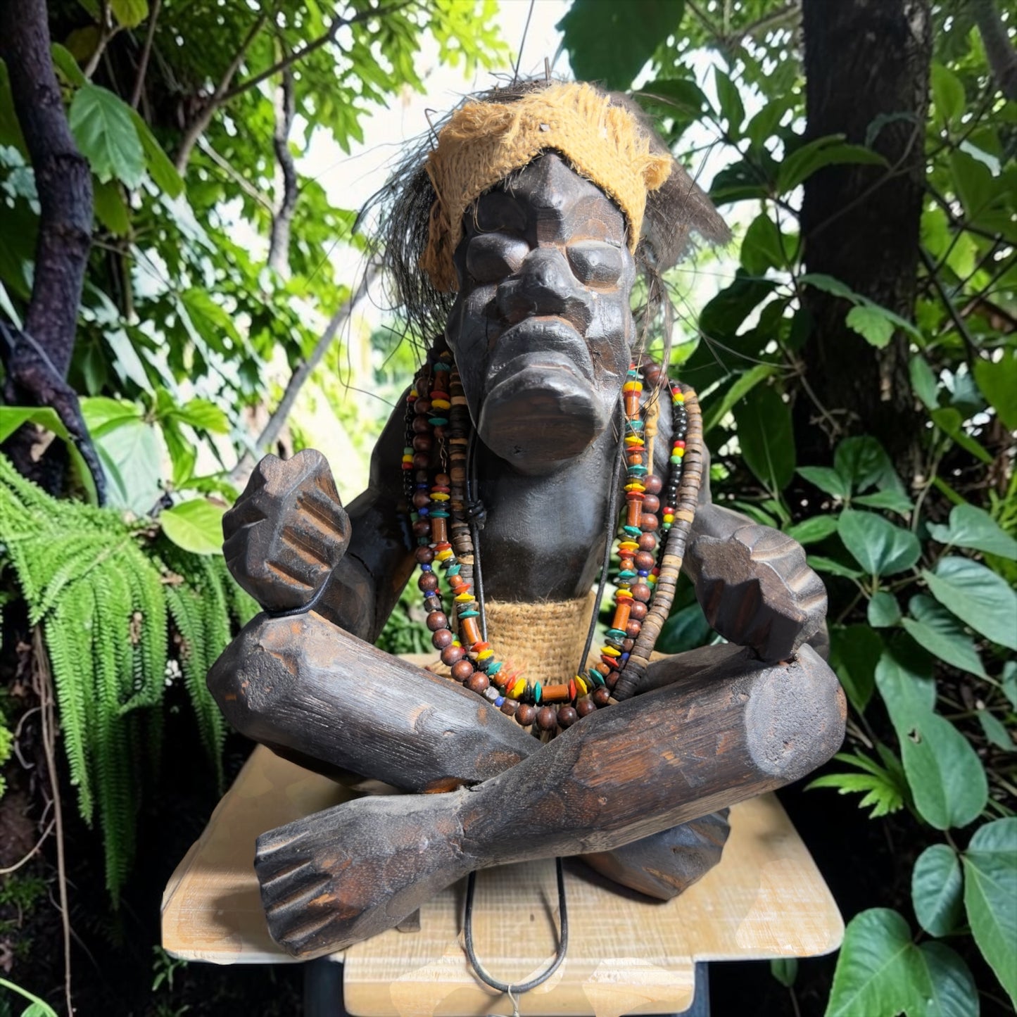African Tribe Hand Carved Statue