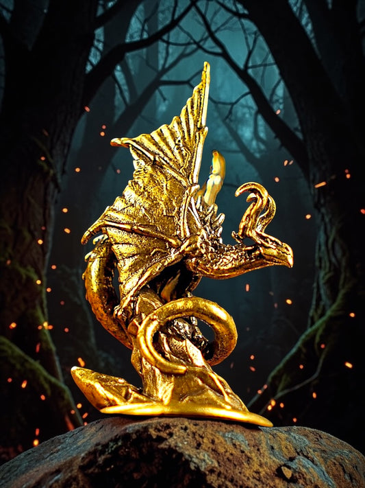 Brass Mini Demon Dragon Collectible Figurine