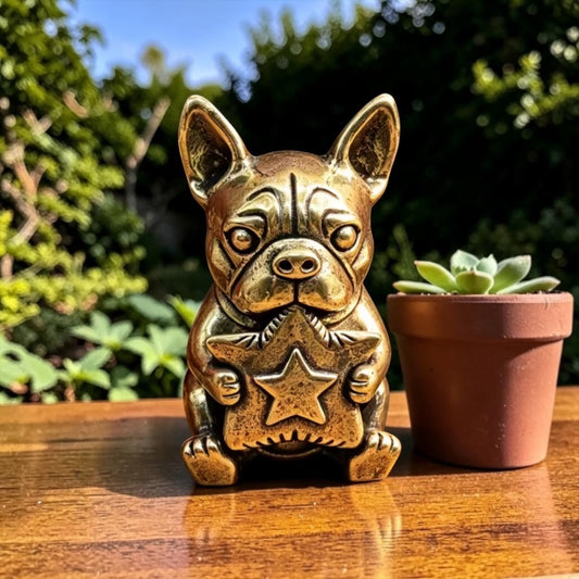 Brass Mini Dog Star Collectible Figurine