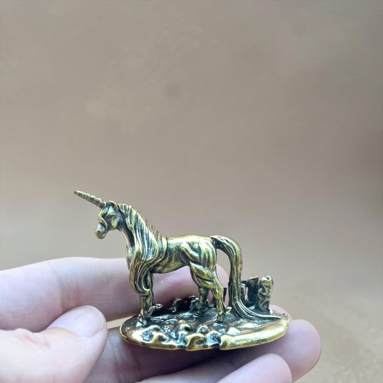 Brass Mini Unicorn Collectible Figurine