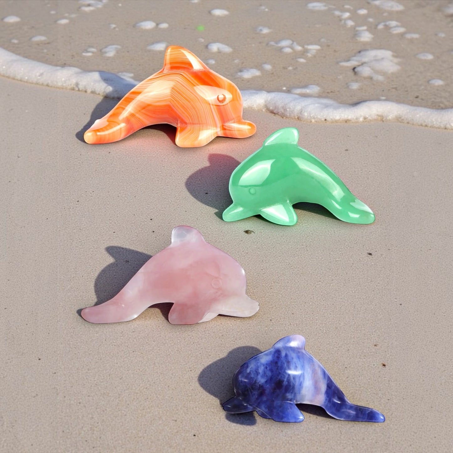 Crystal Dolphin Figurines