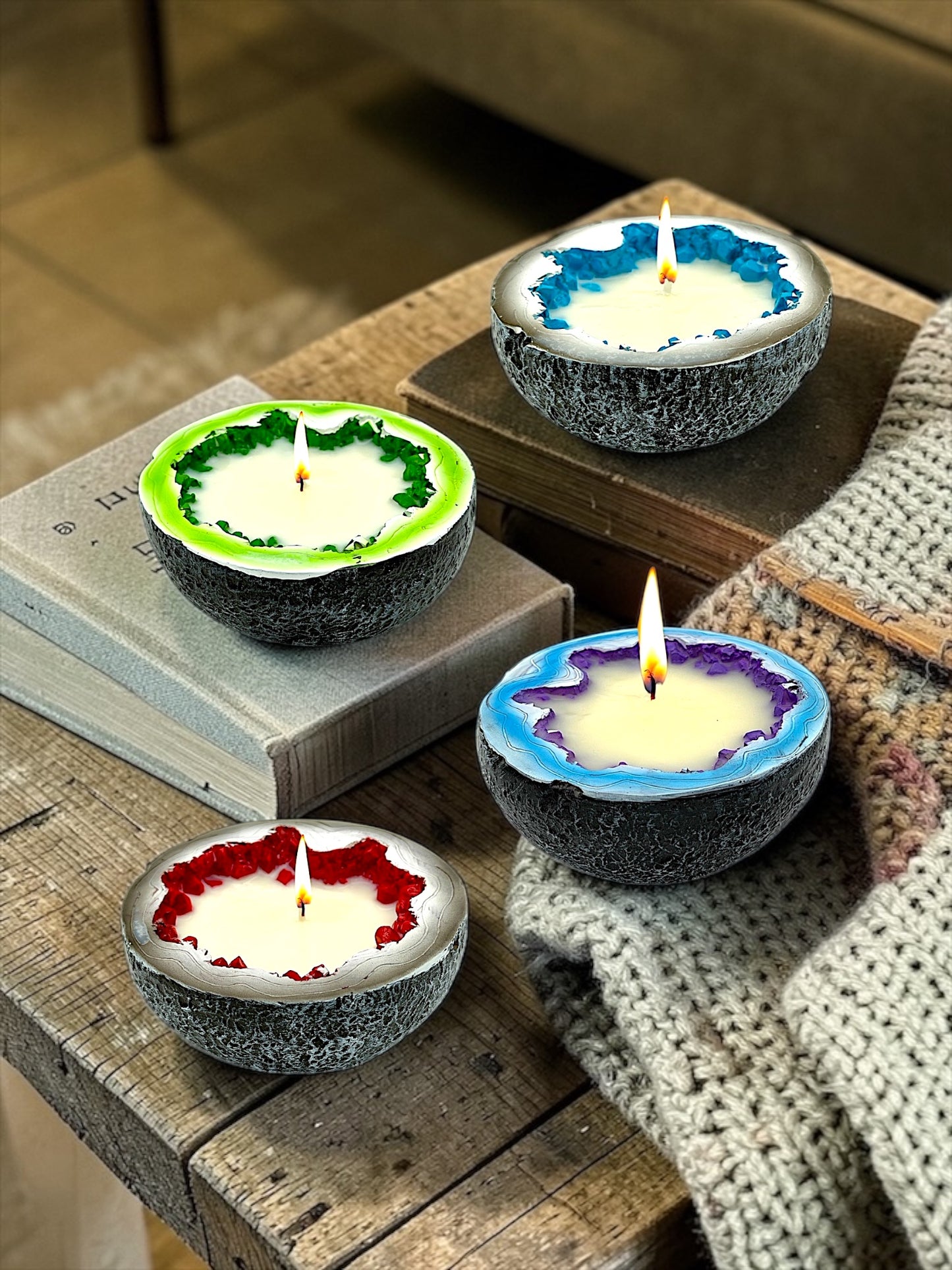 Geode Crystal Lavender Candle