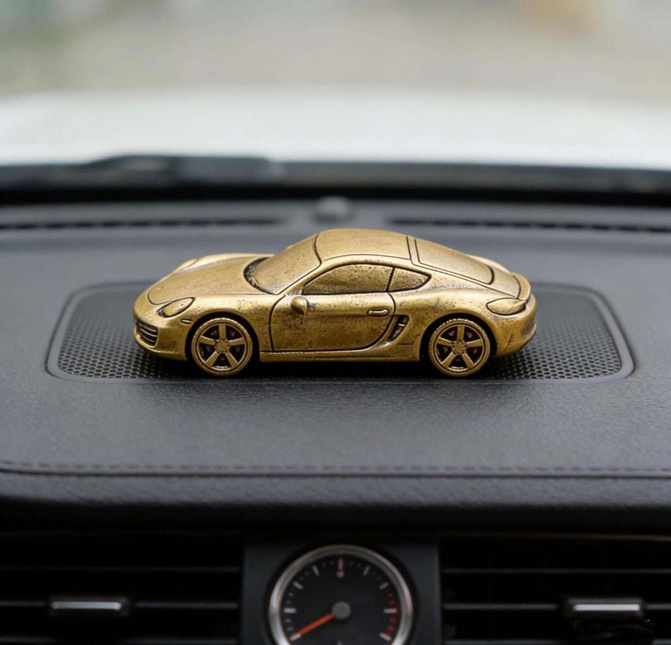 Brass Mini Porsche Car Collectible Figurine