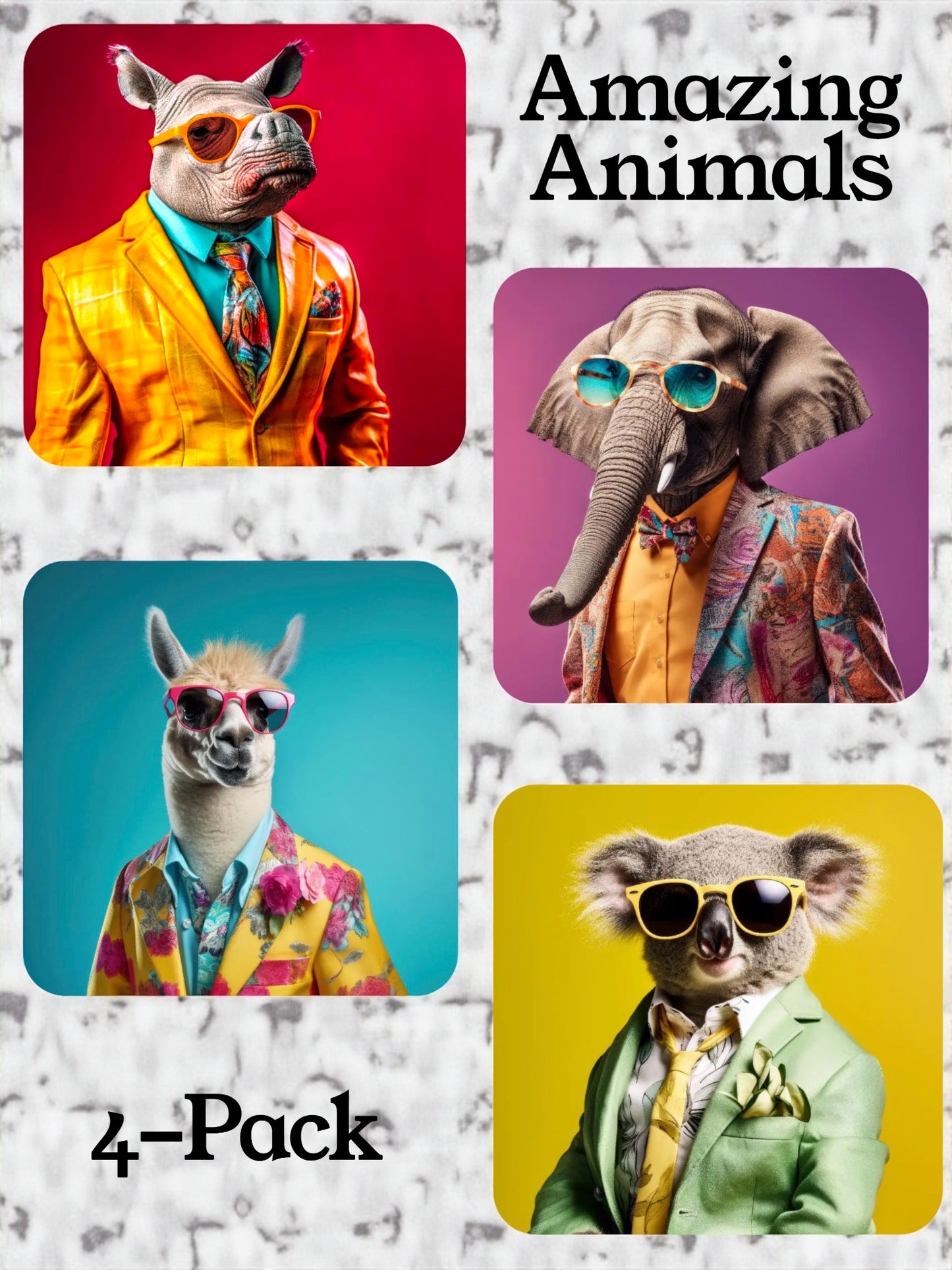Amazing Animals Coaster Set